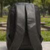 morral lona cuero negro Morral lona y cuero
