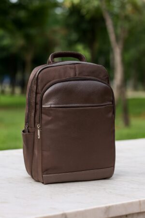 morral lona cuero cafe Morral lona y cuero