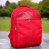 morral lona cuero rojo Morral lona y cuero
