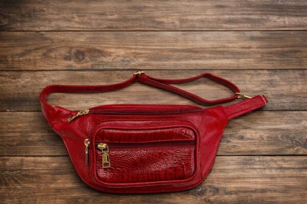 canguro texturizado rojo Canguro Ejecutivo en Cuero Texturizado - Colección Urbana Luxury