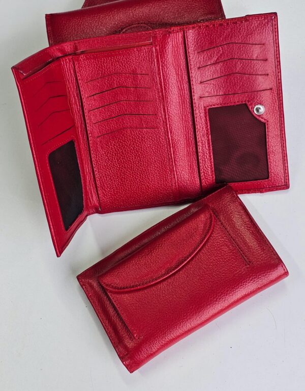 billetera larga roja Billetera larga dama