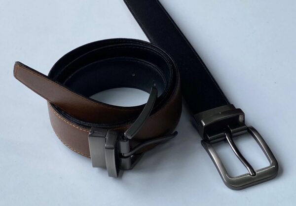 Correa doble faz negro cafe 1 Cinturón Reversible "Dual-Tone"
