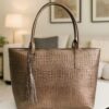 playera ocre Bolso Playera Tote bag "Duo-Space"