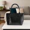 playera negro Bolso Playera Tote bag "Duo-Space"