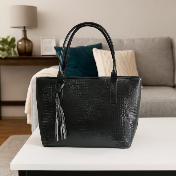 playera negro Bolso Playera Tote bag "Duo-Space"