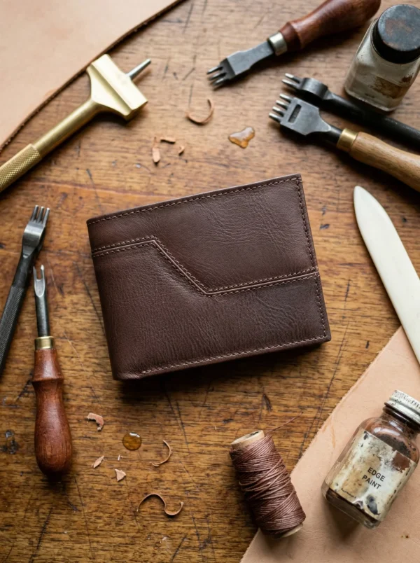 billetera SM cafe franja ZigZac Billetera - Cuero Graso Premium